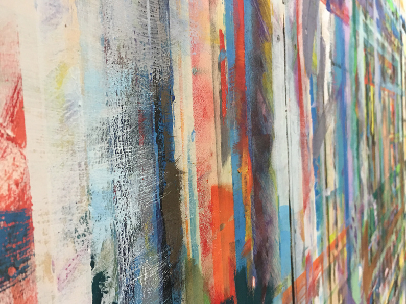 Malwand in unserem Kunsttherapie-Atelier